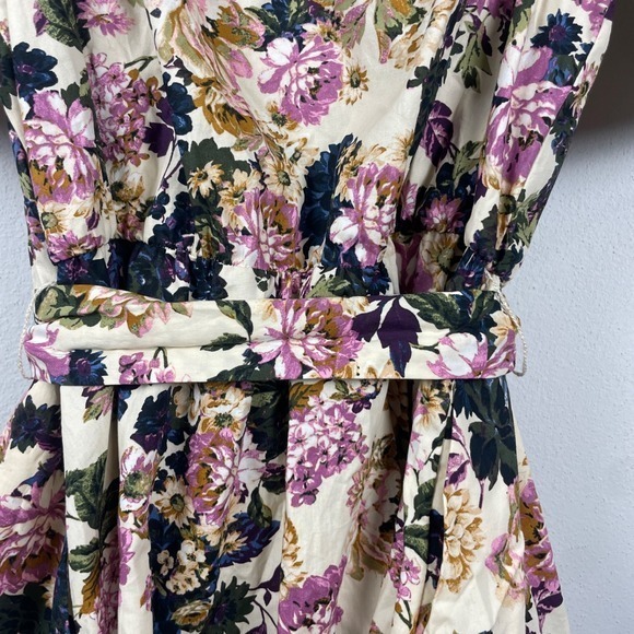 Who What Wear Sz S Floral Sundress 100% Cotton Cottagecore Romantic Dress Pretty - Picture 15 of 16